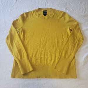Gap 100% Merino Wool Crewneck Sweater Women's Size Medium Goldenrod Yellow